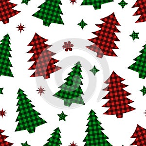Seamless pattern Christmas trees vector illustration